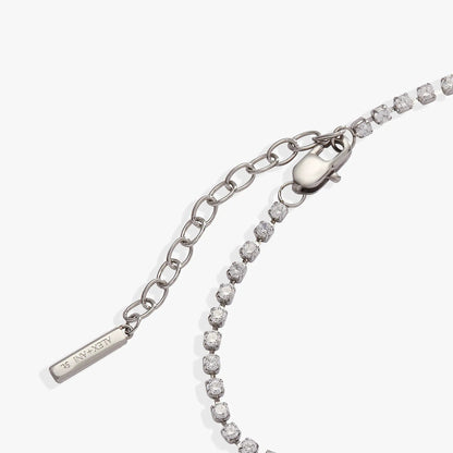 Mama Crystal Tennis Bracelet with Letter Charms