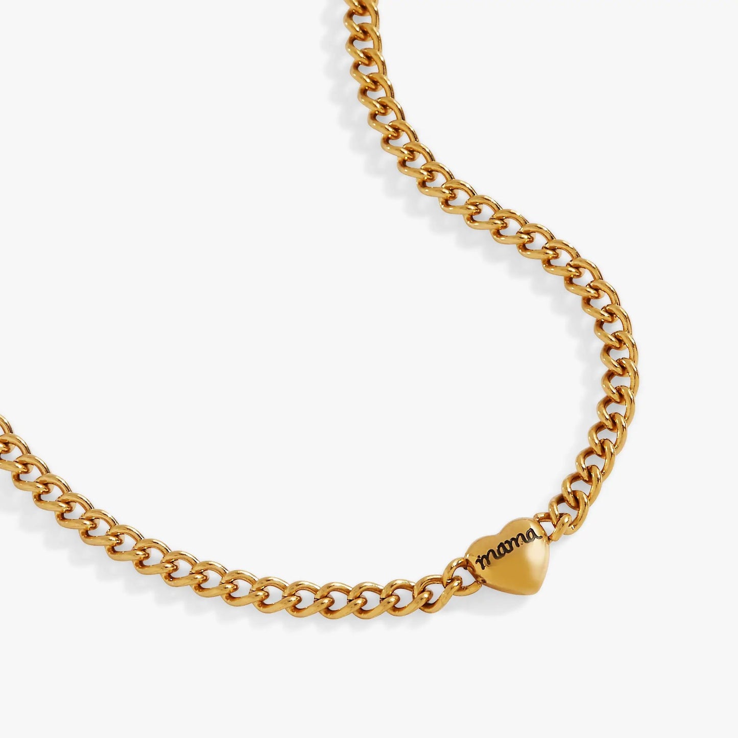 Mama Curb Chain Necklace by ALEX AND ANI, gold-tone curb chain with Mama heart tag on Tampa Home & Garden Store