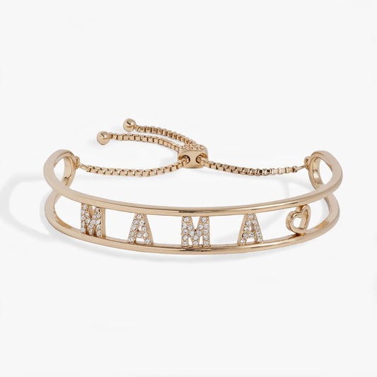 Mama Bolo Bracelet by ALEX AND ANI in rose gold with crystal MAMA letters and bolo ends on Tampa Home & Garden Store