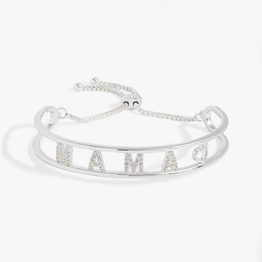 Mama Bolo Bracelet by ALEX AND ANI, silver-tone bolo with rhinestone lettering on Tampa Home & Garden Store