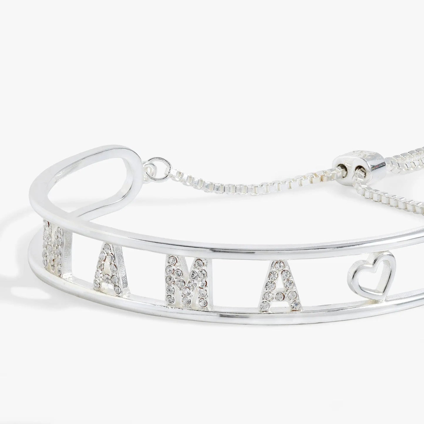 Mama Bolo Bracelet With Crystals and Heart Charm