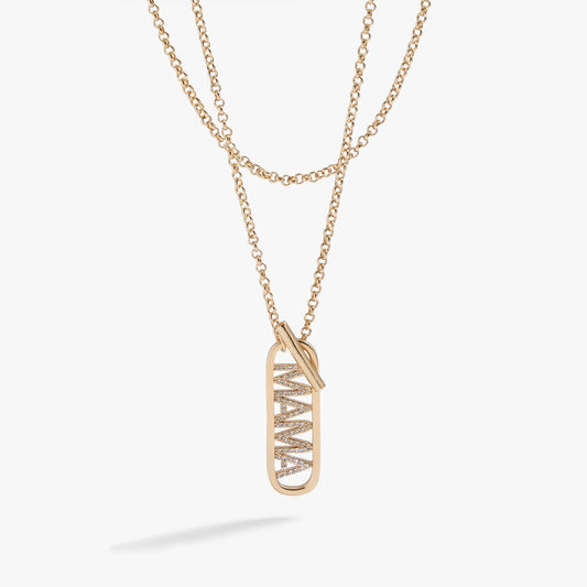 Mama Toggle Pendant Necklace gold-tone chain with crystal toggle pendant by ALEX AND ANI on Tampa Home & Garden Store