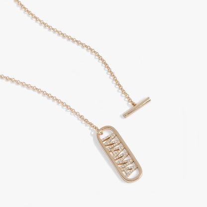 Mama Toggle Pendant Necklace for Double Wrap