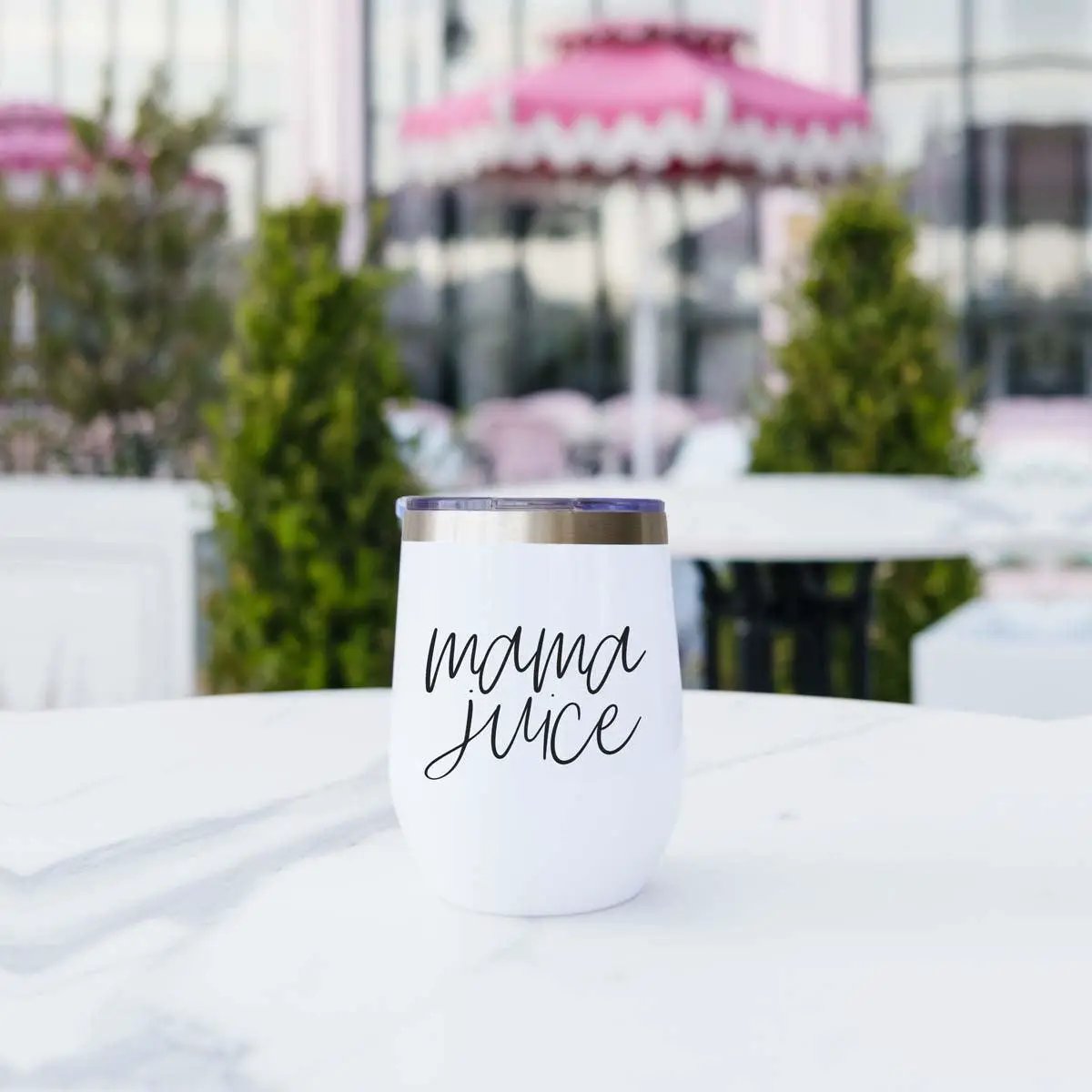 Mama Juice Stainless Steel Wine Tumbler With Lid