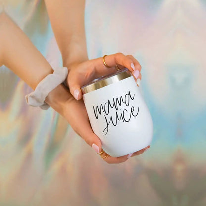 Mama Juice Stainless Steel Wine Tumbler With Lid