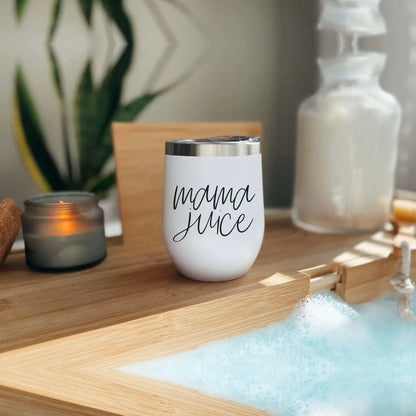 Mama Juice Stainless Steel Wine Tumbler With Lid