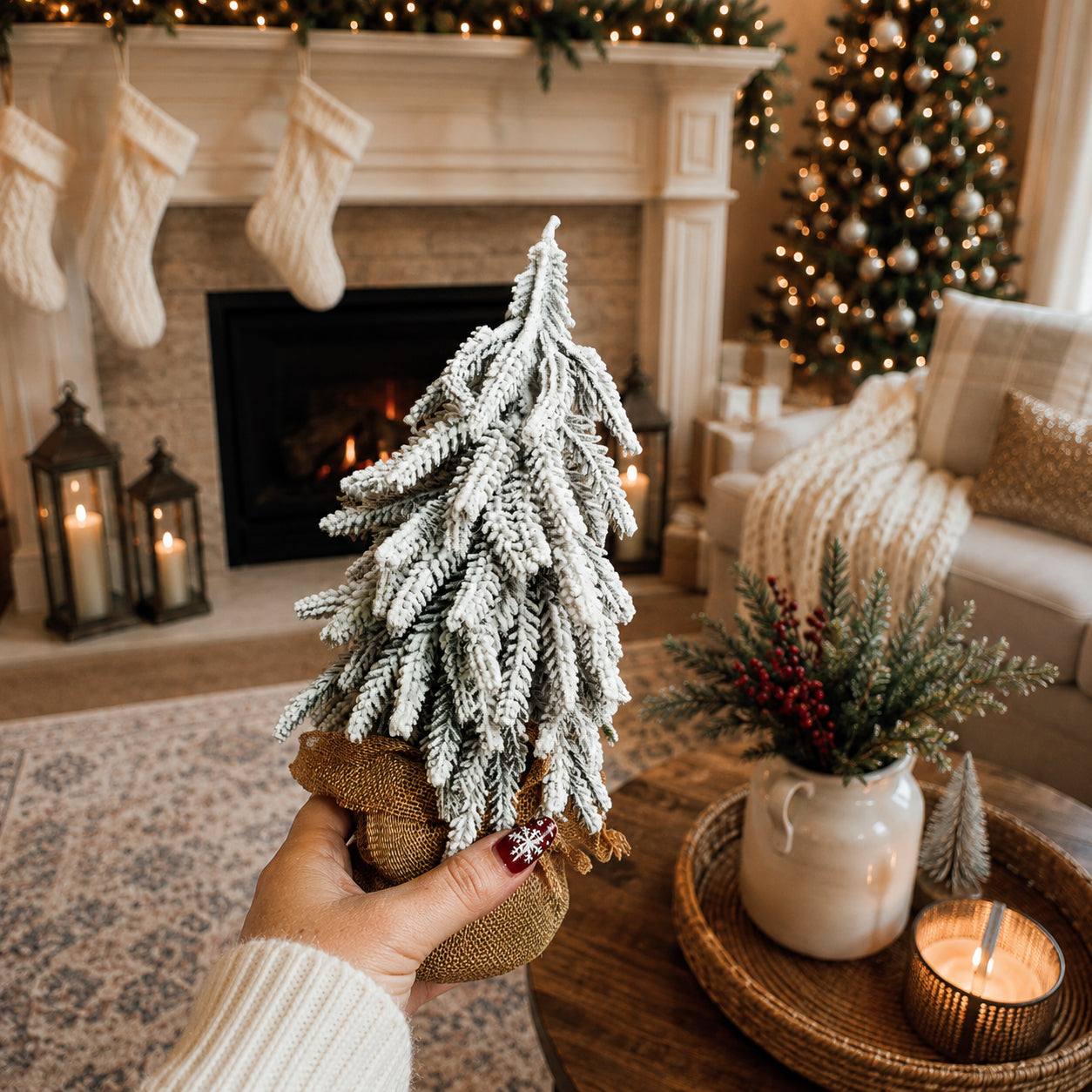 Sapins de Noël enneigés NOUVEAU