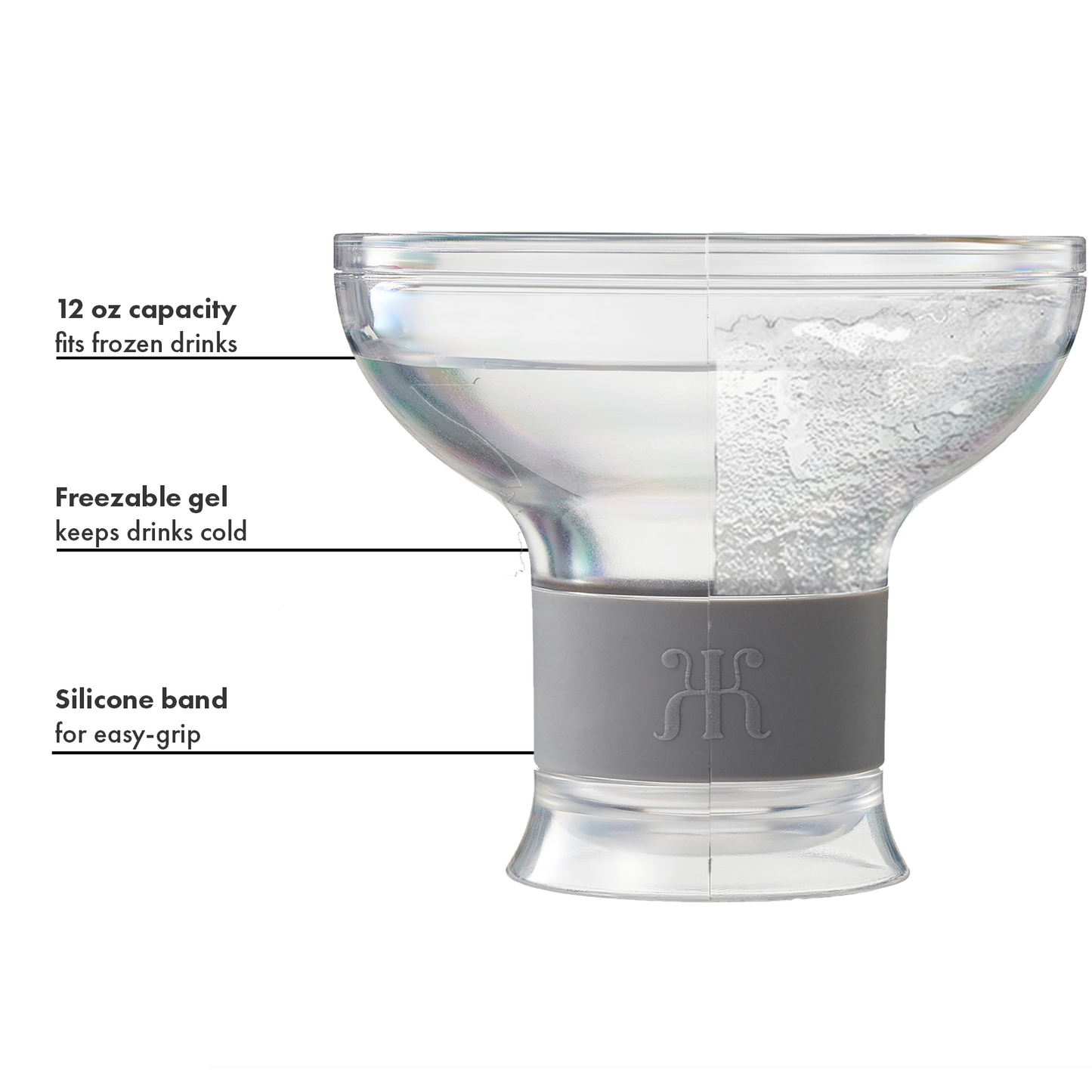 Barcelona Acrylic Frozen Margarita Glass For Two