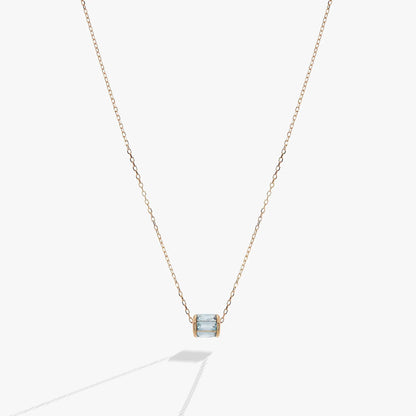 March Birthstone Pendant Necklace by ALEX AND ANI in rose gold with aquamarine pendant on Tampa Home & Garden Store