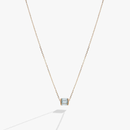 March Birthstone Pendant Necklace by ALEX AND ANI in rose gold with aquamarine pendant on Tampa Home & Garden Store