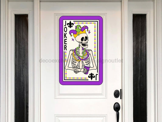 Mardi Gras Sign, Louisiana Sign, wood sign, Door Hanger, DECOE-W-180, 11" Wreath Sign