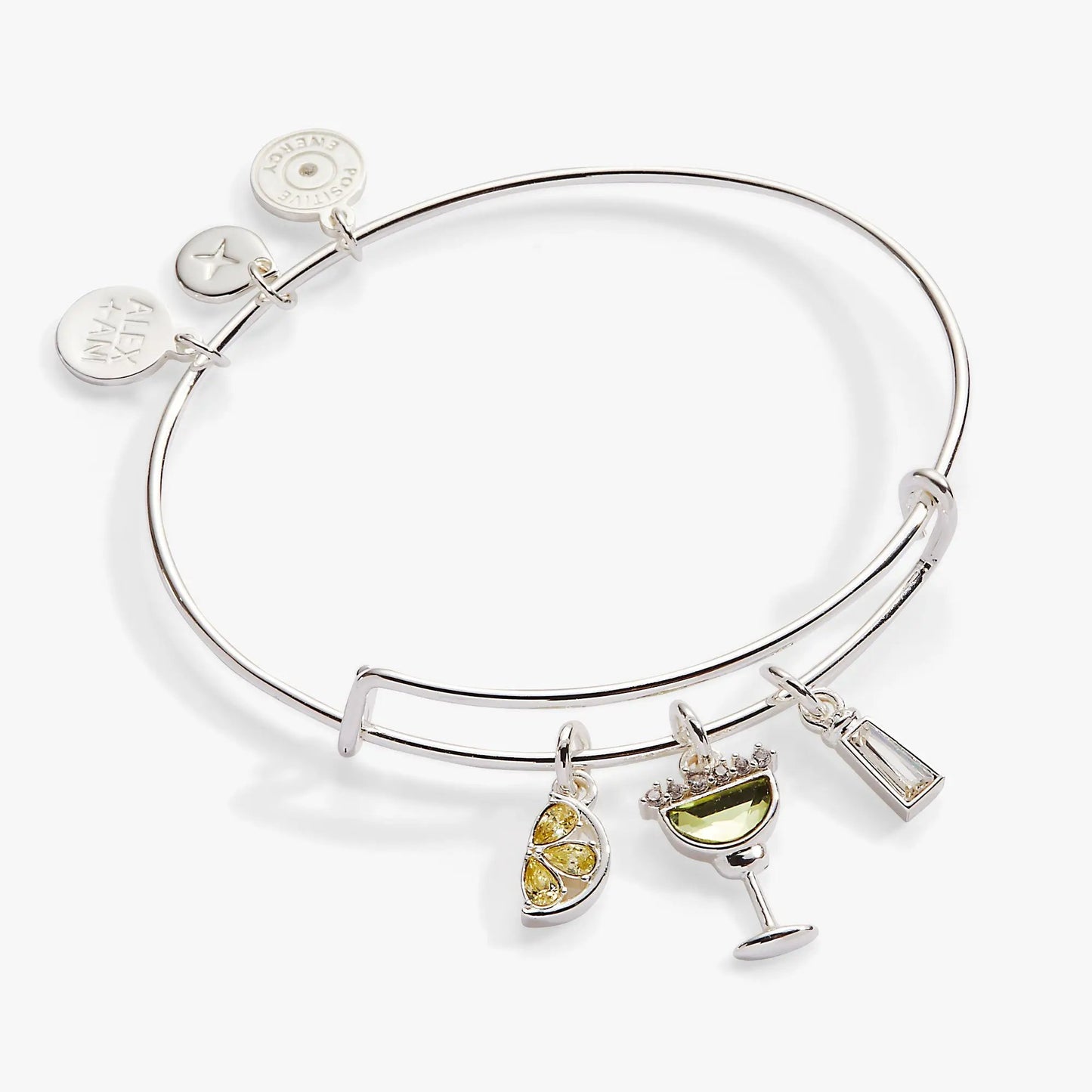Margarita Charm Bangle ALEX AND ANI silver bracelet with gem charm on Tampa Home & Garden Store