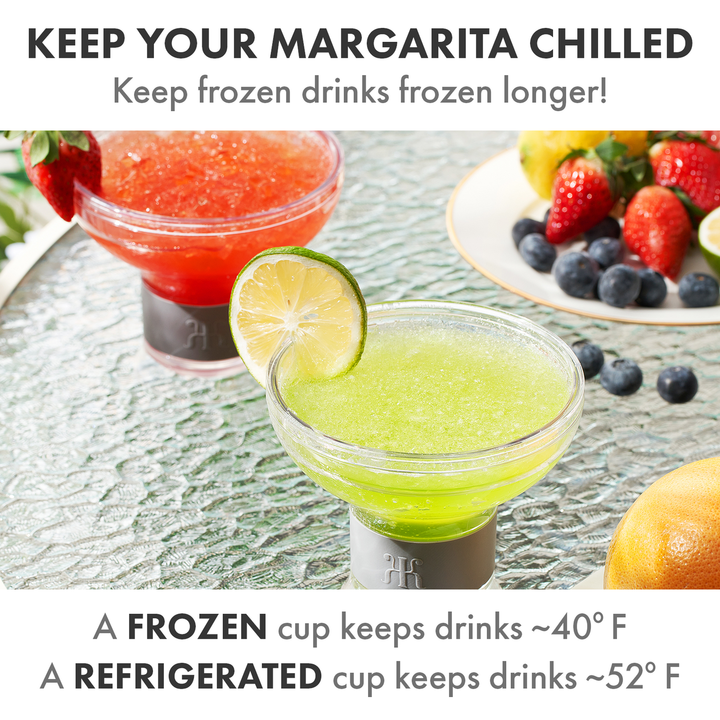 Barcelona Acrylic Frozen Margarita Glass For Two