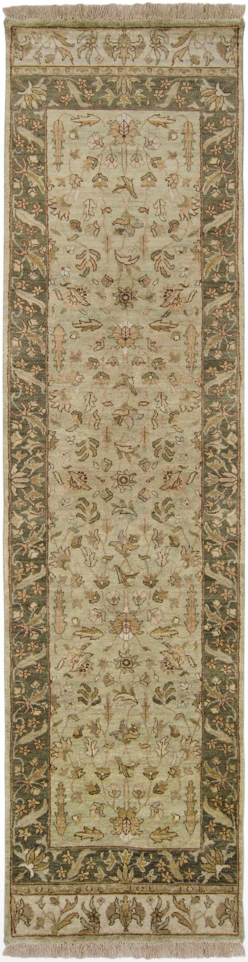 Mariaville Area Carpet rug by Boutique Rugs with beige center and olive-green border on Tampa Home & Garden Store