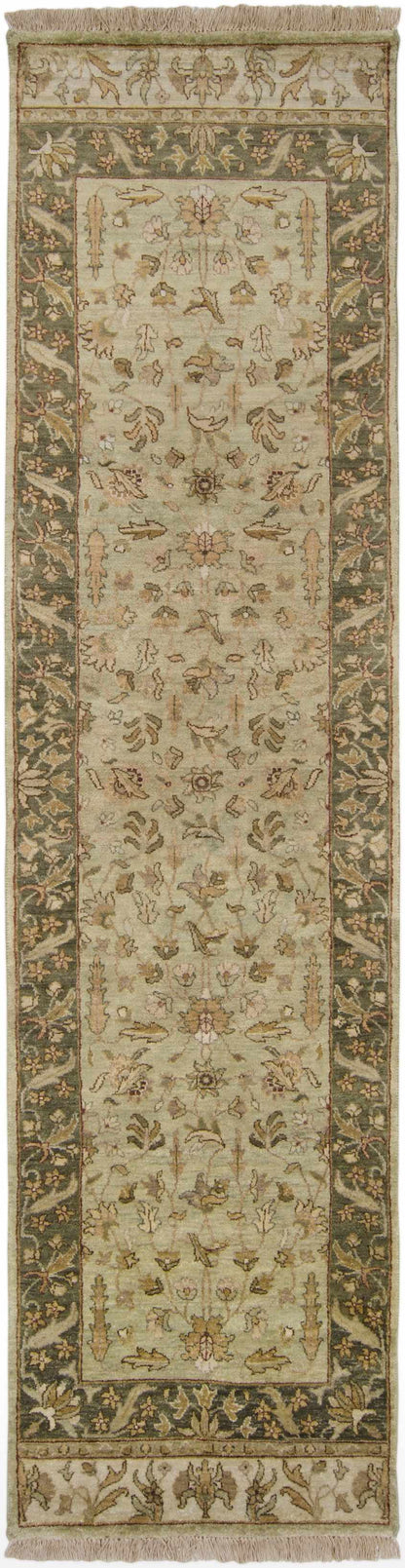 Mariaville Area Carpet rug by Boutique Rugs with beige center and olive-green border on Tampa Home & Garden Store