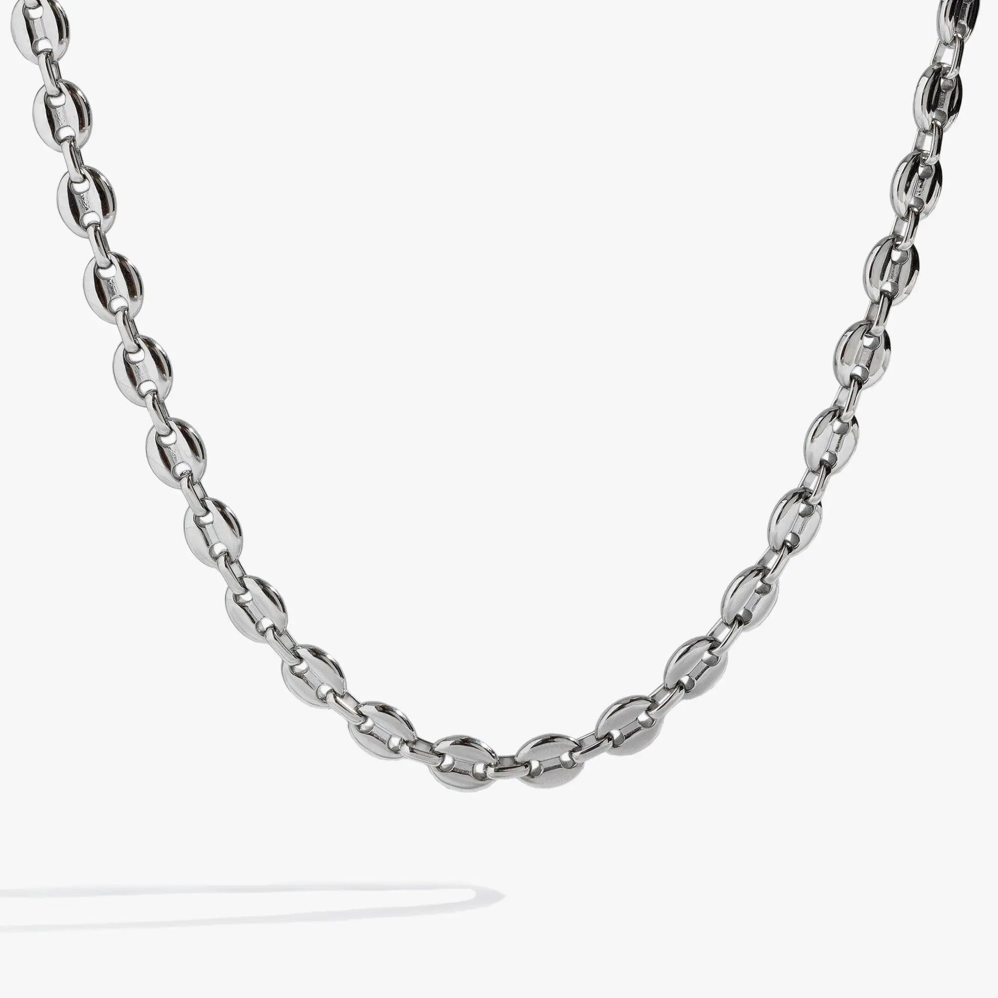 Mariner Necklace, ALEX AND ANI silver-tone chain with oval disk links on Tampa Home & Garden Store