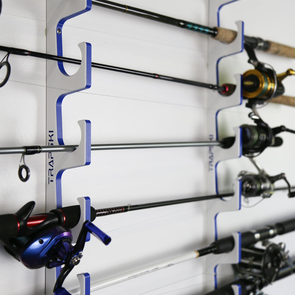 3, 4, 6+ Fishing Rod Racks Wall/Ceiling Mount Fishing Pole Storage Rack