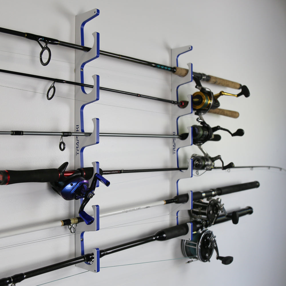 3, 4, 6+ Fishing Rod Racks Wall/Ceiling Mount Fishing Pole Storage Rack