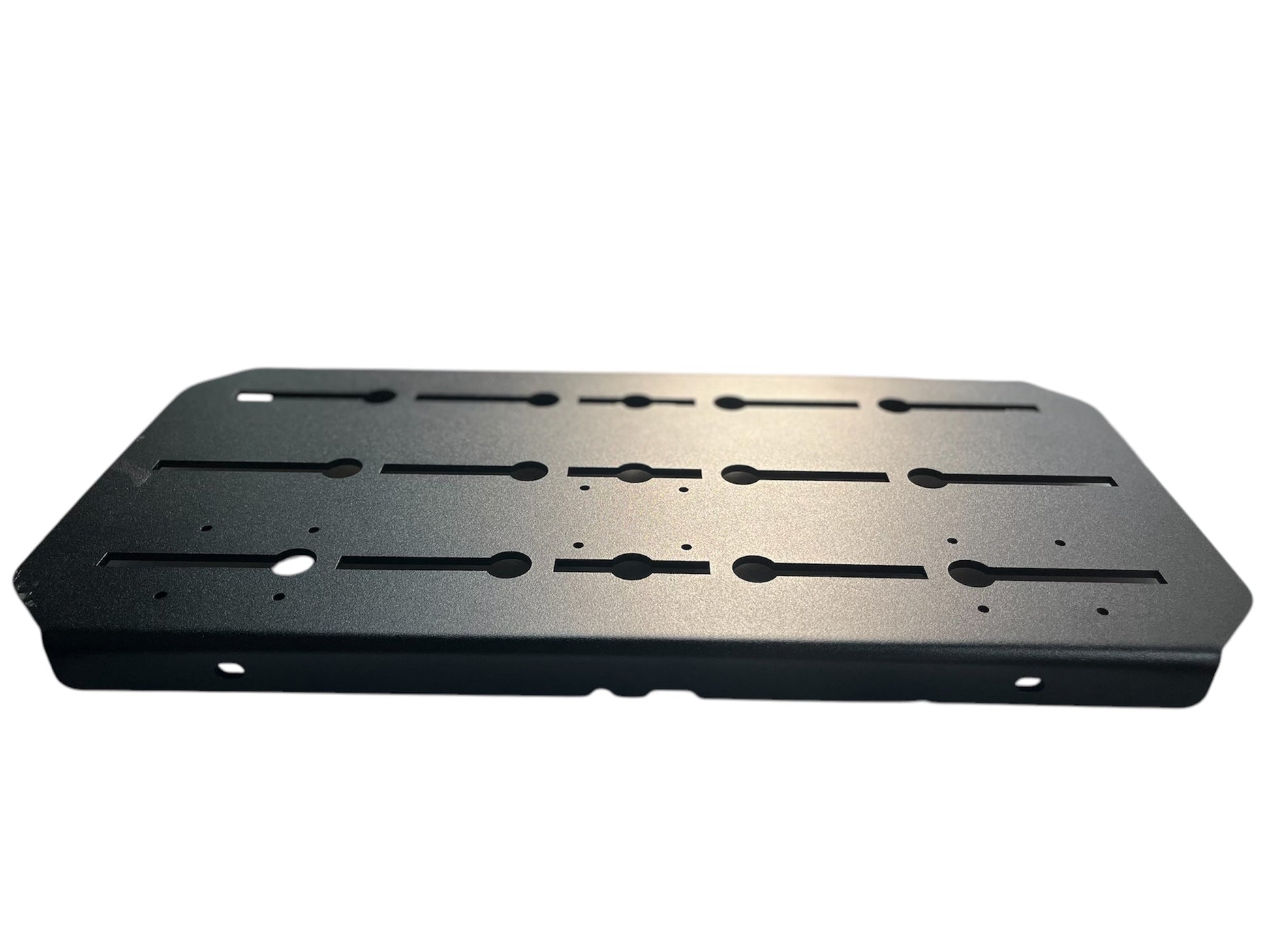Avatar Modular Massif Molle Panel mount for motor vehicle racks, black steel with slotted holes on Tampa Home & Garden Store