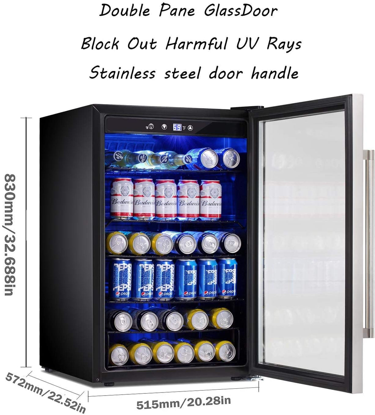 Refrigerador y enfriador de bebidas mate W58128H