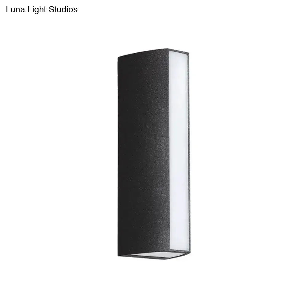 Matte black rectangular outdoor wall light dual-directional LED sconce by Decorbites on Tampa Home & Garden Store