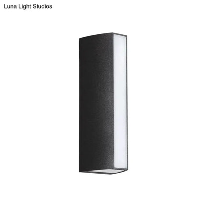 Matte black rectangular outdoor wall light dual-directional LED sconce by Decorbites on Tampa Home & Garden Store