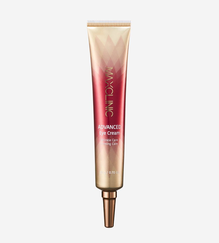 MAXCLINIC Advanced Eye Cream tube with gold to red gradient and copper cap, 20 g on Tampa Home & Garden Store