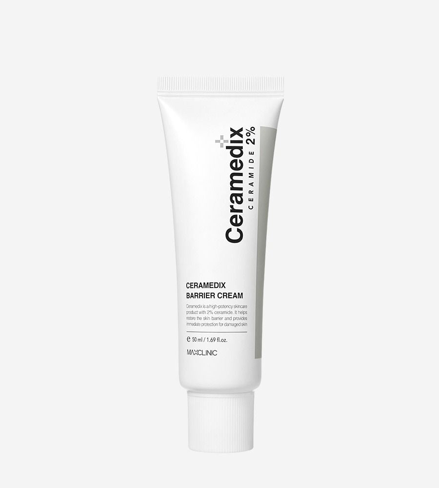 MAXCLINIC Ceramedix Barrier Cream 50ml face cream in white tube with black vertical Ceramedix logo on Tampa Home & Garden Store