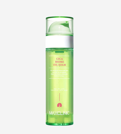 MAXCLINIC Cica Biome Oil Foam cleansing oil 110ml in green bottle on Tampa Home & Garden Store