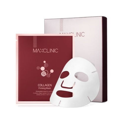 MAXCLINIC Collagen Firming Mask 18g x 4ea sheet mask in maroon pouch on Tampa Home & Garden Store