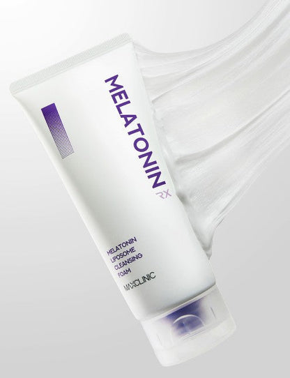 MAXCLINIC Melatonin Liposome Cleansing Foam 120g tube, white packaging purple MELATONIN on Tampa Home & Garden Store