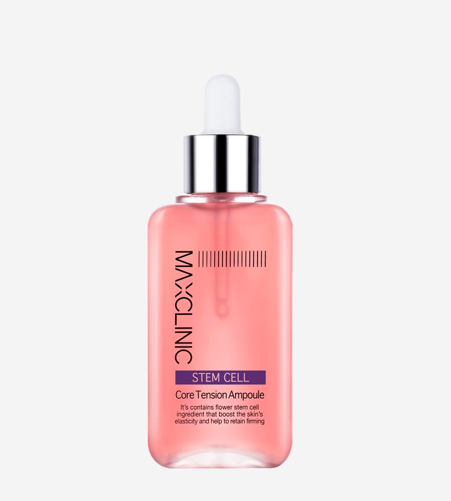 Ampoule MAXCLINIC Stem Cell Core Tension Ampoule 100ml pink bottle with silver cap on Tampa Home & Garden Store