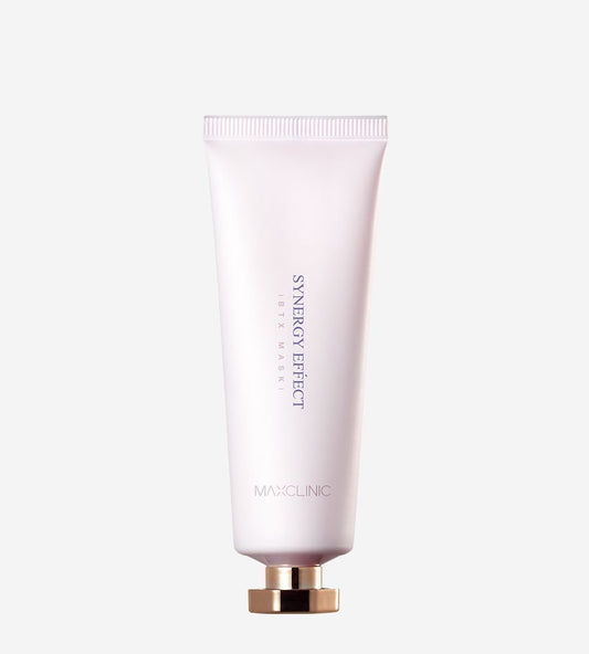 MAXCLINIC Synergy Effect BTX Mask pink tube with gold cap on Tampa Home & Garden Store