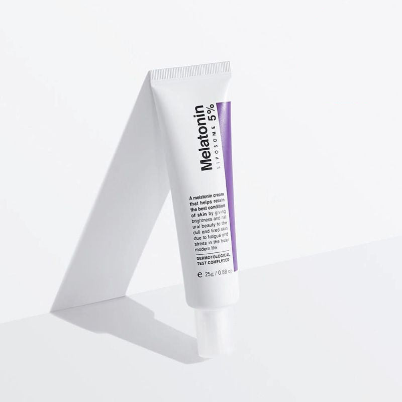 Cream MAXCLINIC Time Return Melatonin Cream tube with purple stripe on white background 25g on Tampa Home & Garden Store
