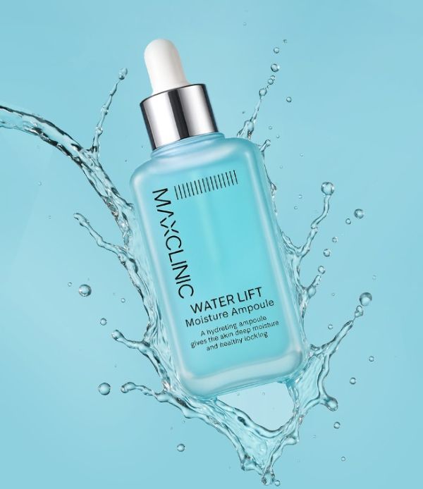 MAXCLINIC Water Lift Moisture Ampoule bottle blue dropper, 100ml Seoulia face serum on Tampa Home & Garden Store