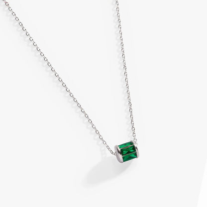 May Birthstone Pendant Necklace Alex and Ani emerald stones in silver setting on Tampa Home & Garden Store