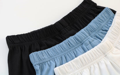 Men's Bamboo Boxers 3-Pack in black, blue, white with elastic waistbands by Spun Bamboo on Tampa Home & Garden Store