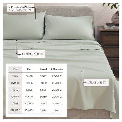 Heathered Jersey and Cotton Blend Bed Sheets
