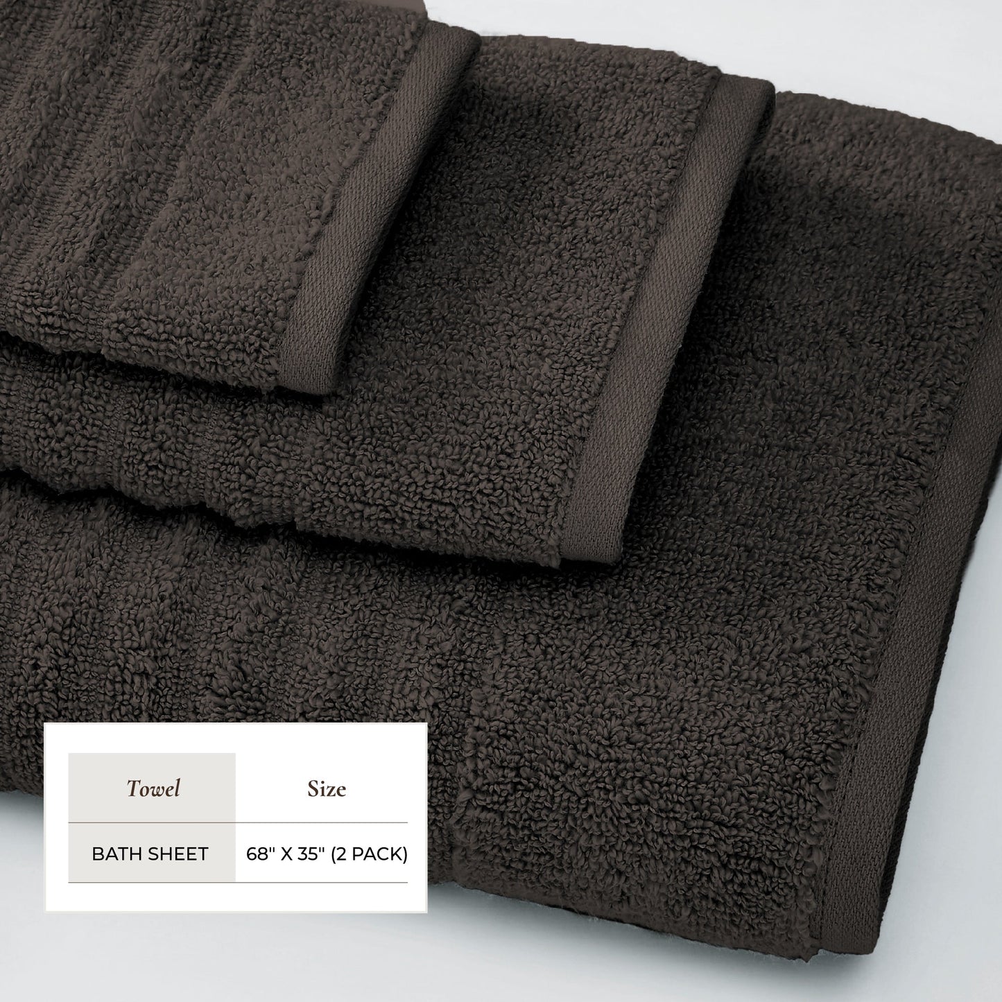 Luxury Combed Cotton and Ribbed Bath Towels