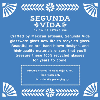 Segunda Vida Tequila and Shot Glasses Set of Four