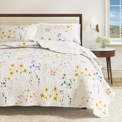 Vibrant Wildflower Quilt Set For The Bedroom