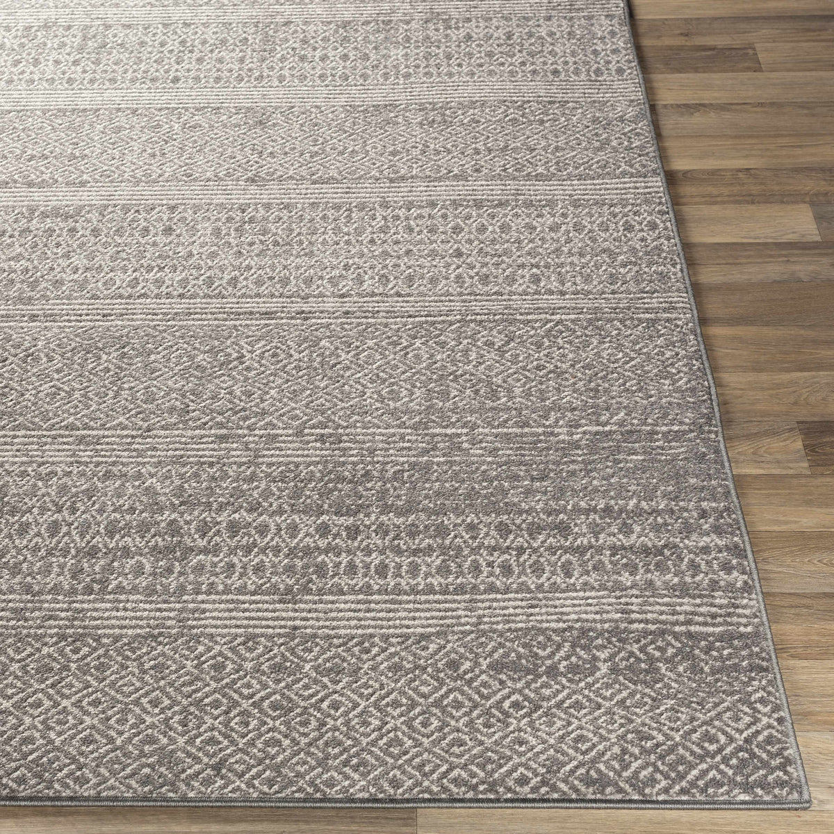 Mckinney Area Rug gray beige textured geometric pattern Boutique Rugs on Tampa Home & Garden Store