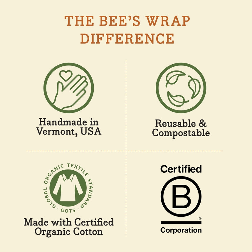 Envoltura de comida Bee's Wrap - Envoltura de pan Meadow Magic