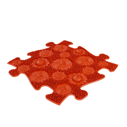 Royal Sensory Playmat Set red interlocking foam mats with textured floral patterns by TINNITOTS on Tampa Home & Garden Store