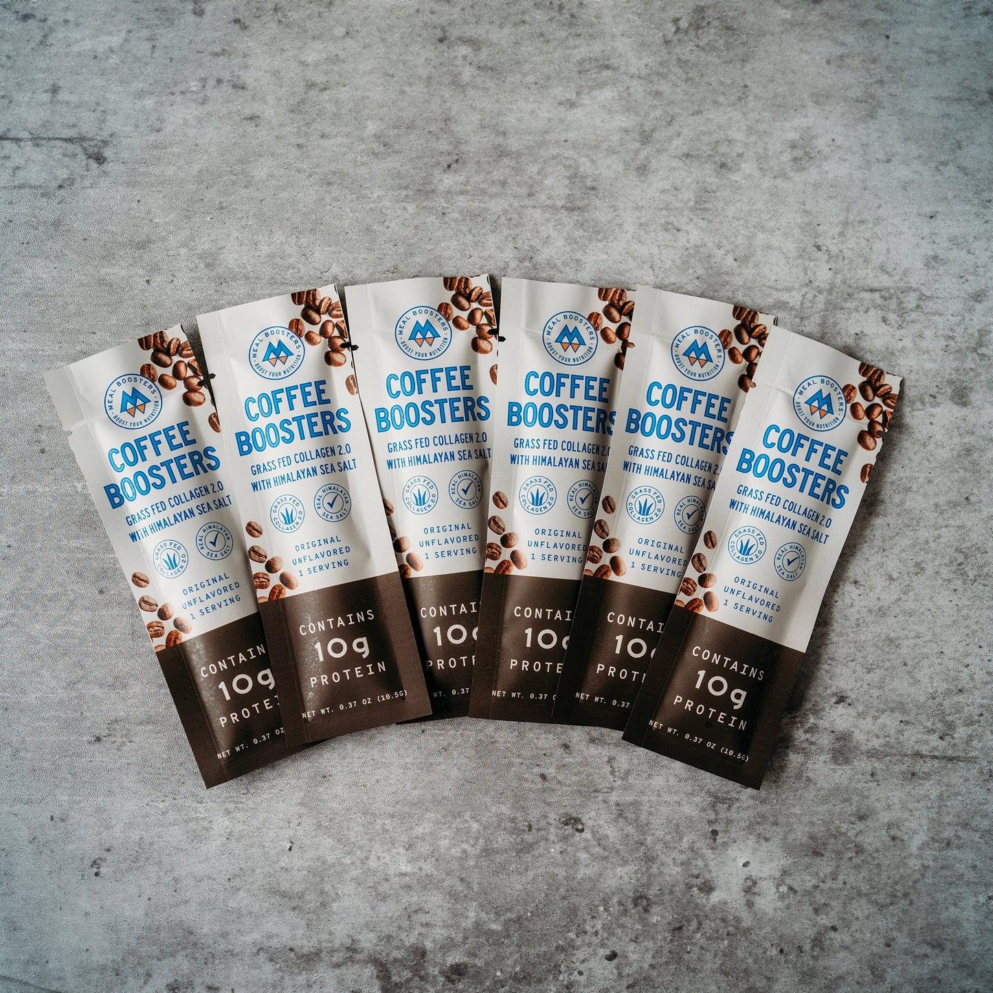 Coffee Boosters unflavored collagen electrolytes 6 packs 10g protein per serving on Tampa Home & Garden Store