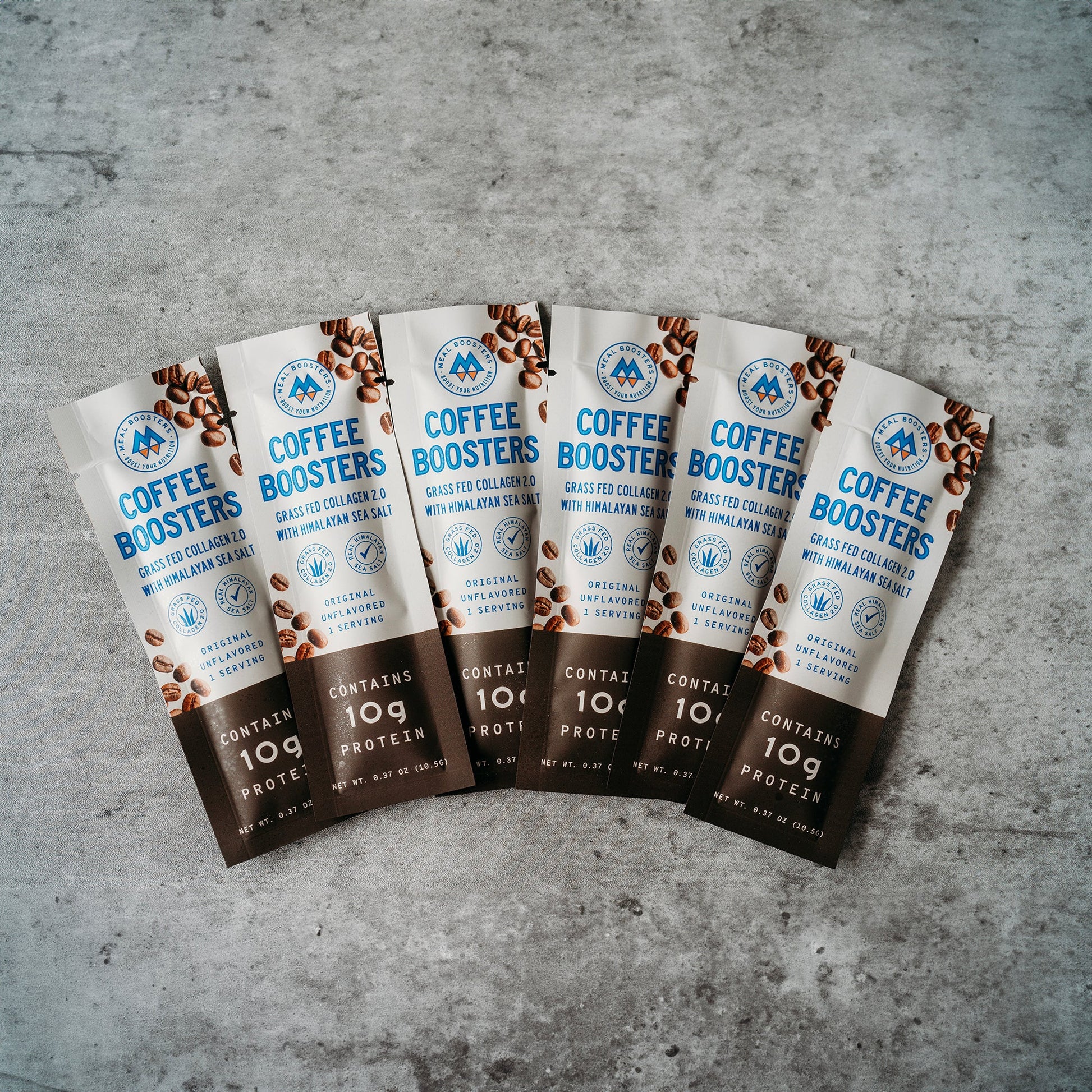 Coffee Boosters unflavored collagen electrolytes 6 packs 10g protein per serving on Tampa Home & Garden Store