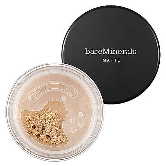 bareMinerals Matte Foundation compact with beige powder and black lid on Tampa Home & Garden Store