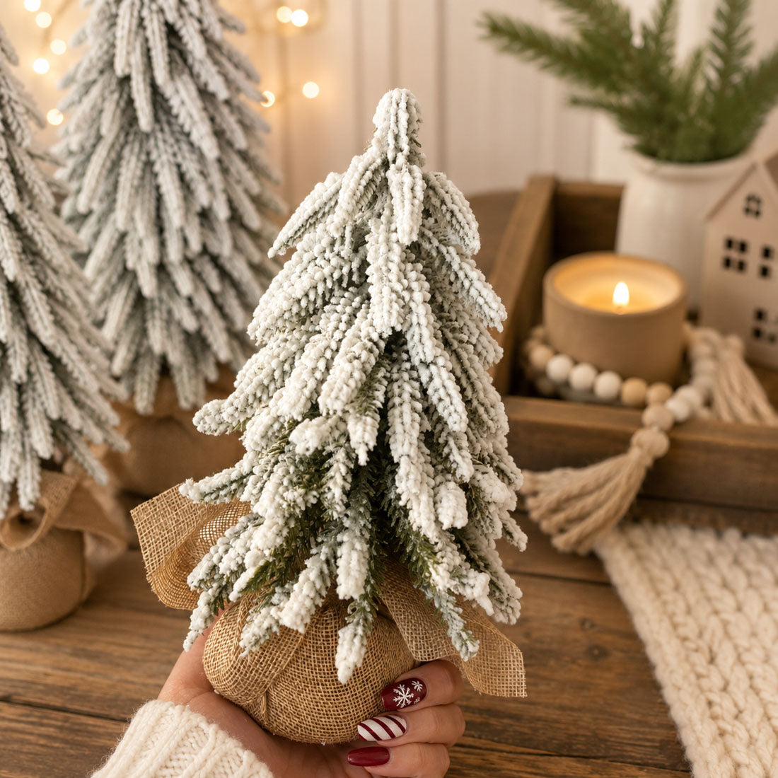 Sapins de Noël enneigés NOUVEAU