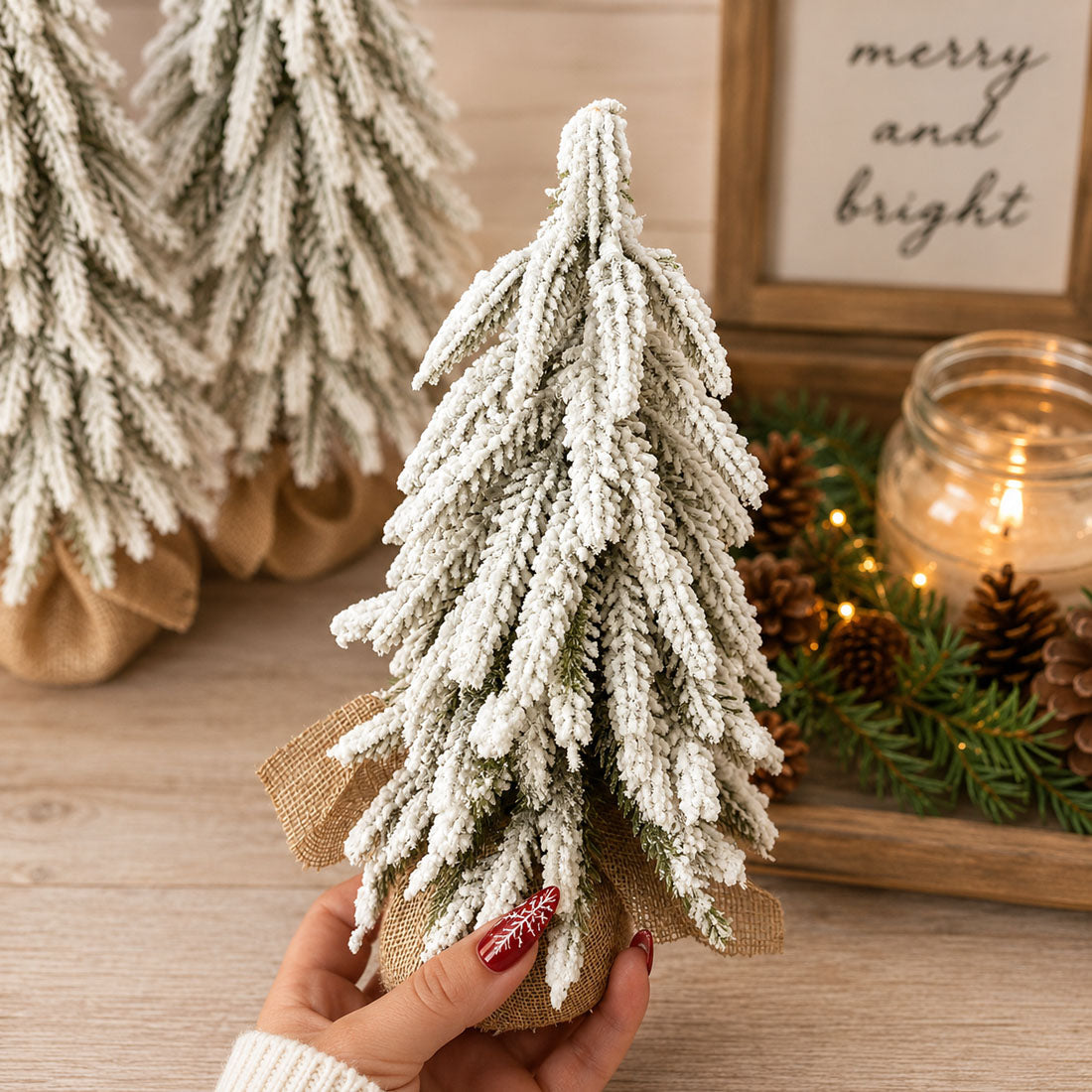 Sapins de Noël enneigés NOUVEAU
