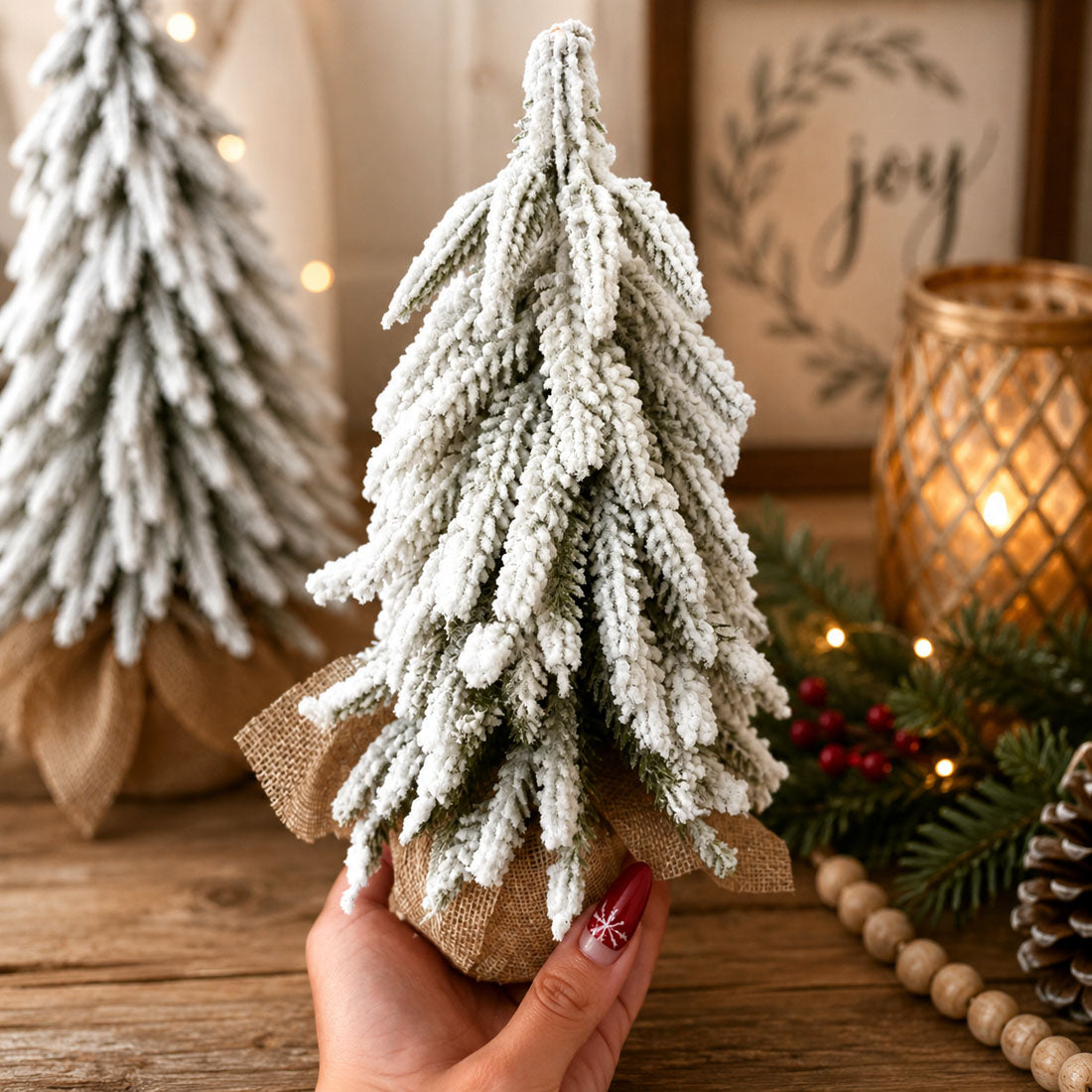 Sapins de Noël enneigés NOUVEAU